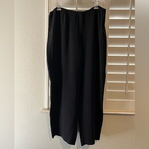 Eileen Fisher - Black Wide Leg Silk Pants